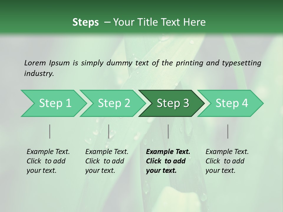 A Green Plant With Drops Of Water On It PowerPoint Template