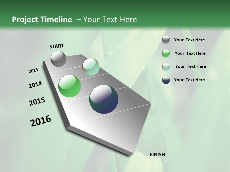 A Green Plant With Drops Of Water On It PowerPoint Template