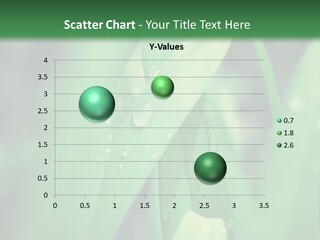 A Green Plant With Drops Of Water On It PowerPoint Template
