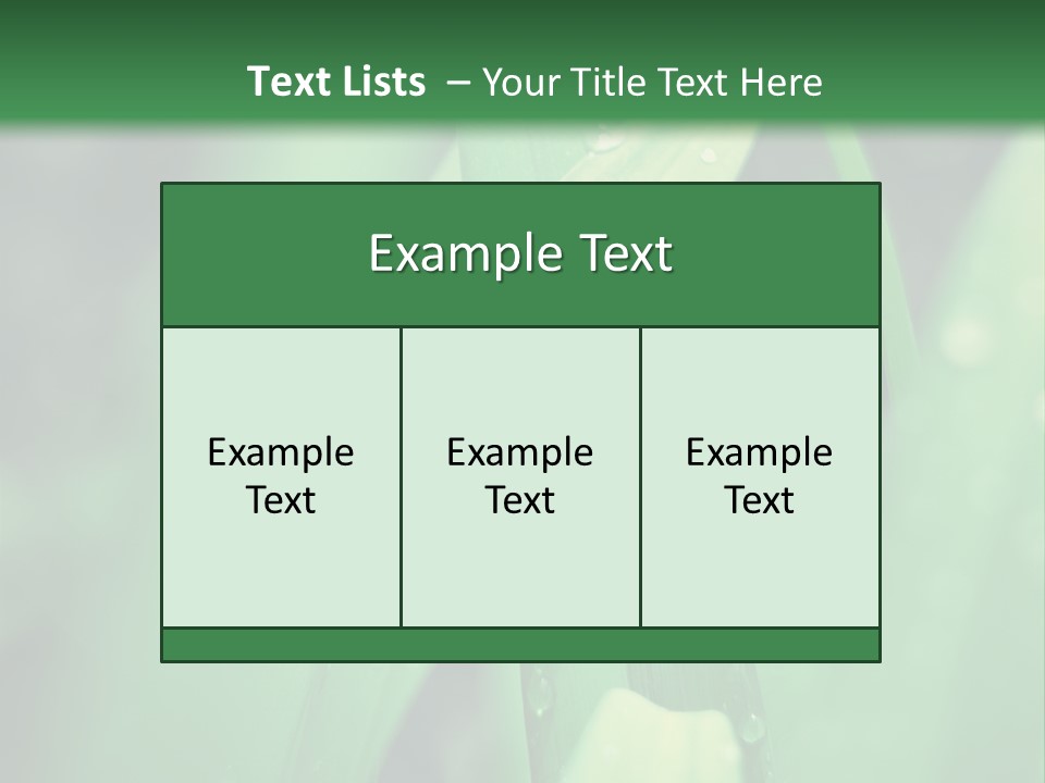 A Green Plant With Drops Of Water On It PowerPoint Template