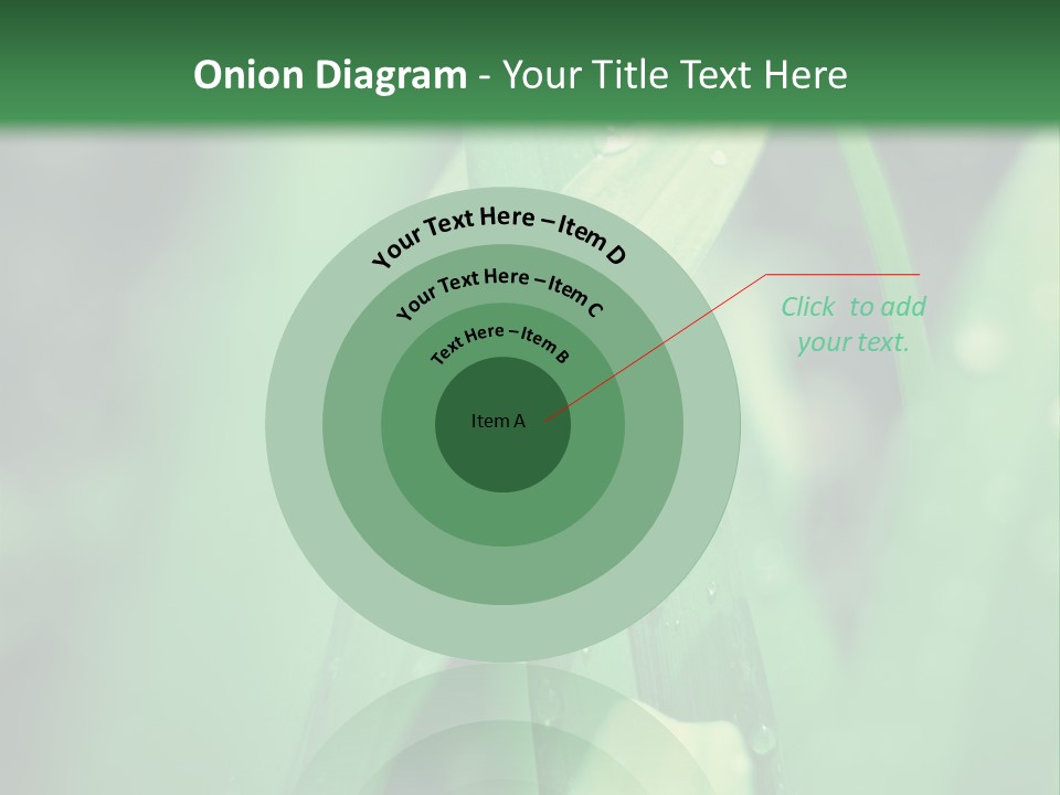 A Green Plant With Drops Of Water On It PowerPoint Template