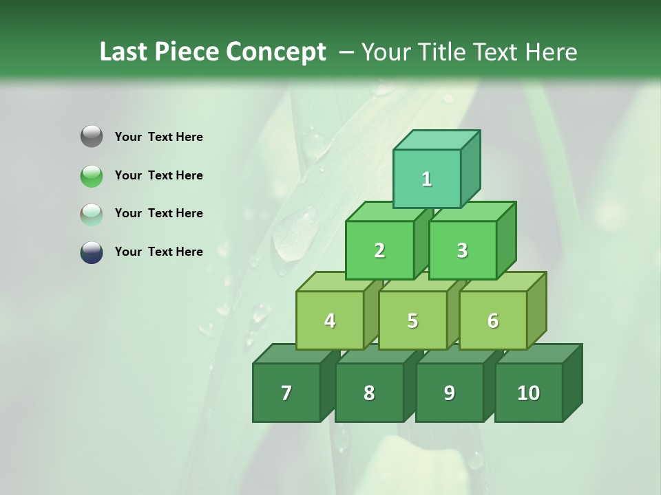 A Green Plant With Drops Of Water On It PowerPoint Template