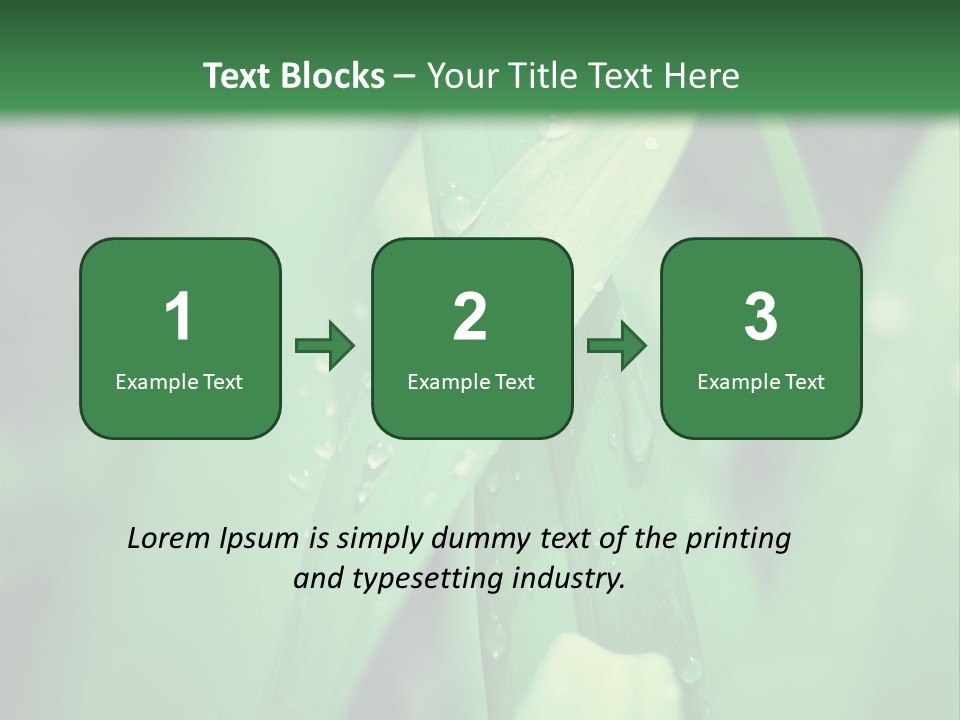 A Green Plant With Drops Of Water On It PowerPoint Template