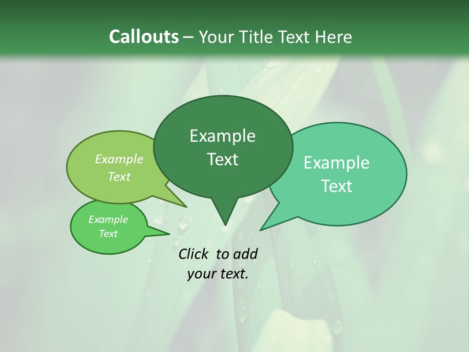 A Green Plant With Drops Of Water On It PowerPoint Template