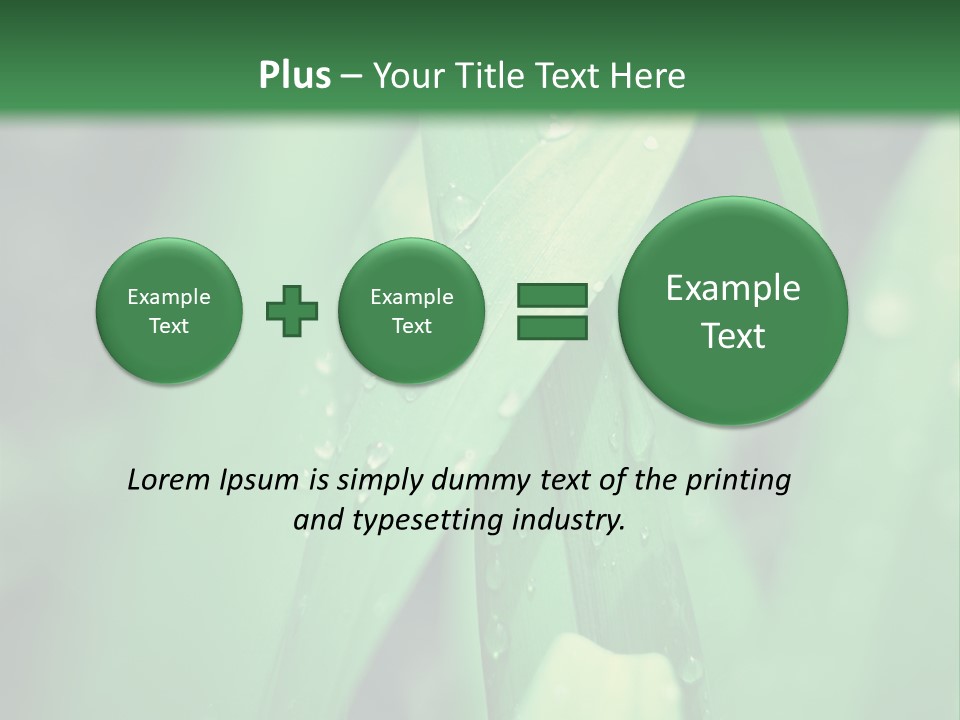A Green Plant With Drops Of Water On It PowerPoint Template