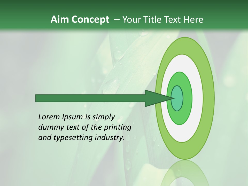 A Green Plant With Drops Of Water On It PowerPoint Template