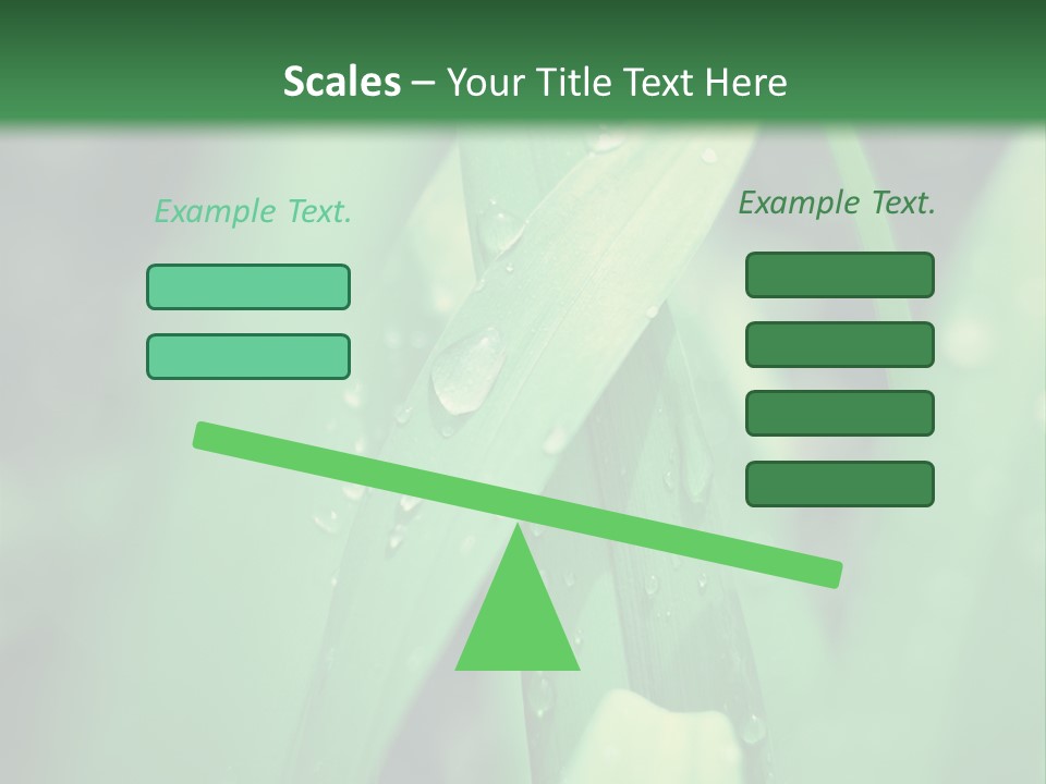 A Green Plant With Drops Of Water On It PowerPoint Template