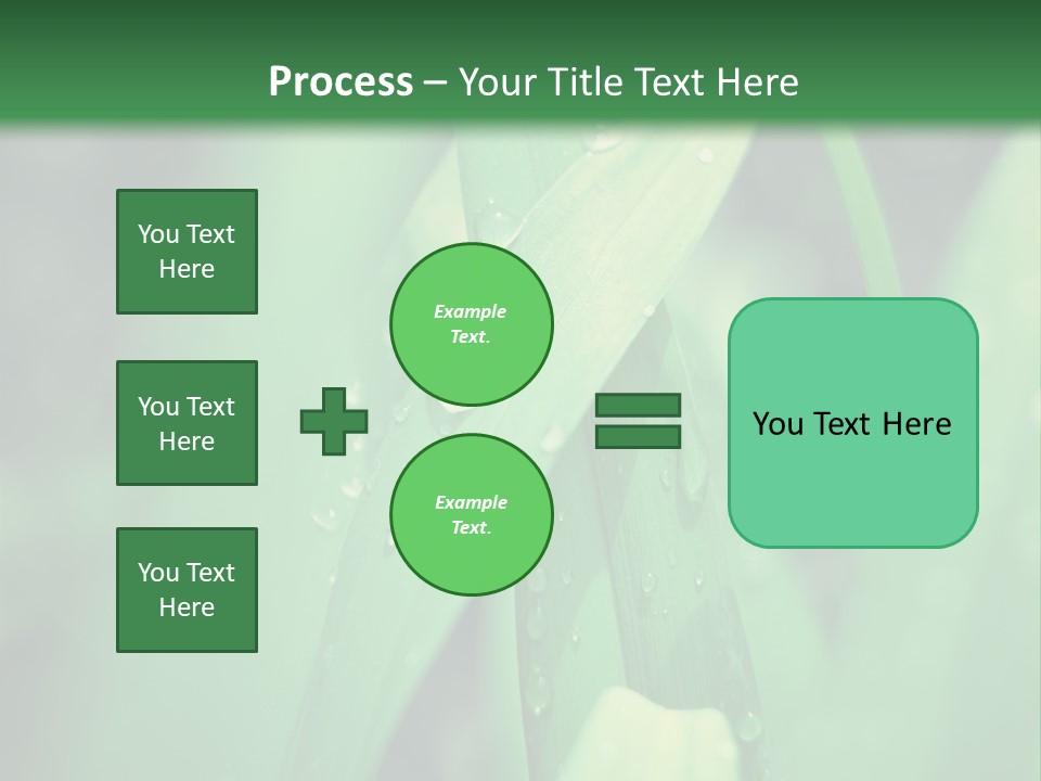 A Green Plant With Drops Of Water On It PowerPoint Template