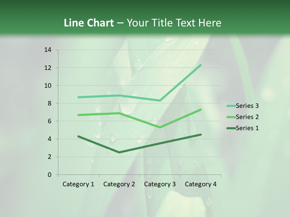 A Green Plant With Drops Of Water On It PowerPoint Template