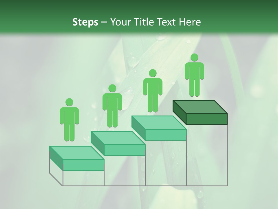 A Green Plant With Drops Of Water On It PowerPoint Template