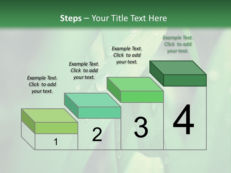 A Green Plant With Drops Of Water On It PowerPoint Template
