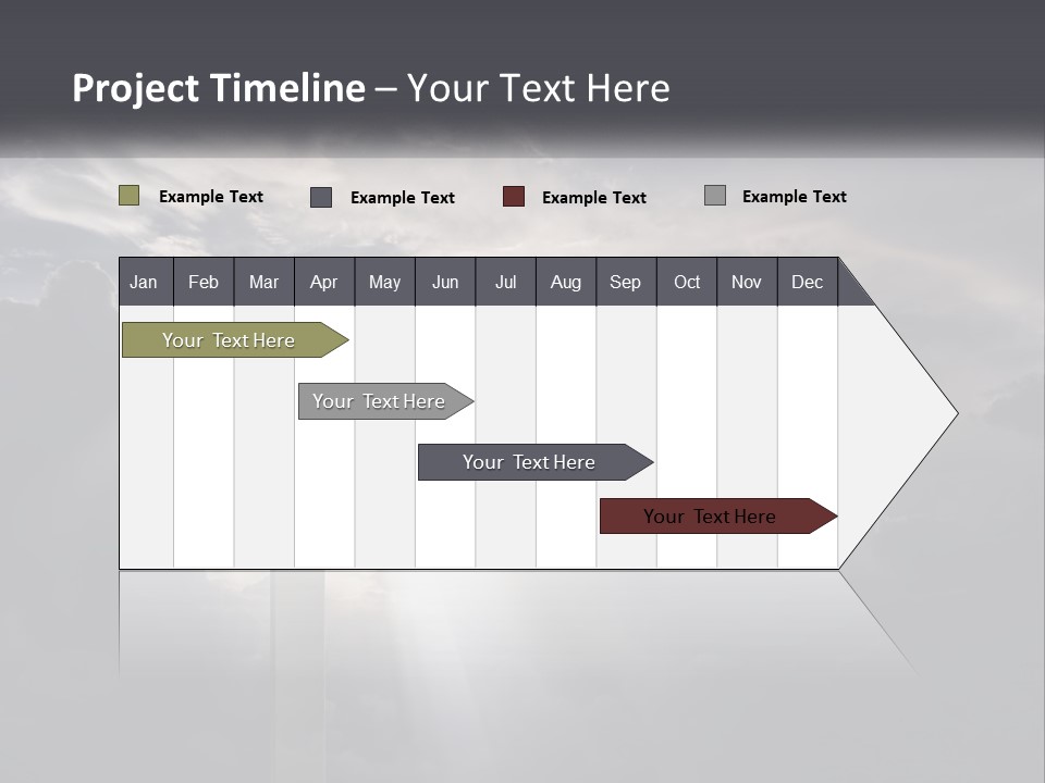 A Cross On A Cloudy Day With The Sun Shining Through The Clouds PowerPoint Template