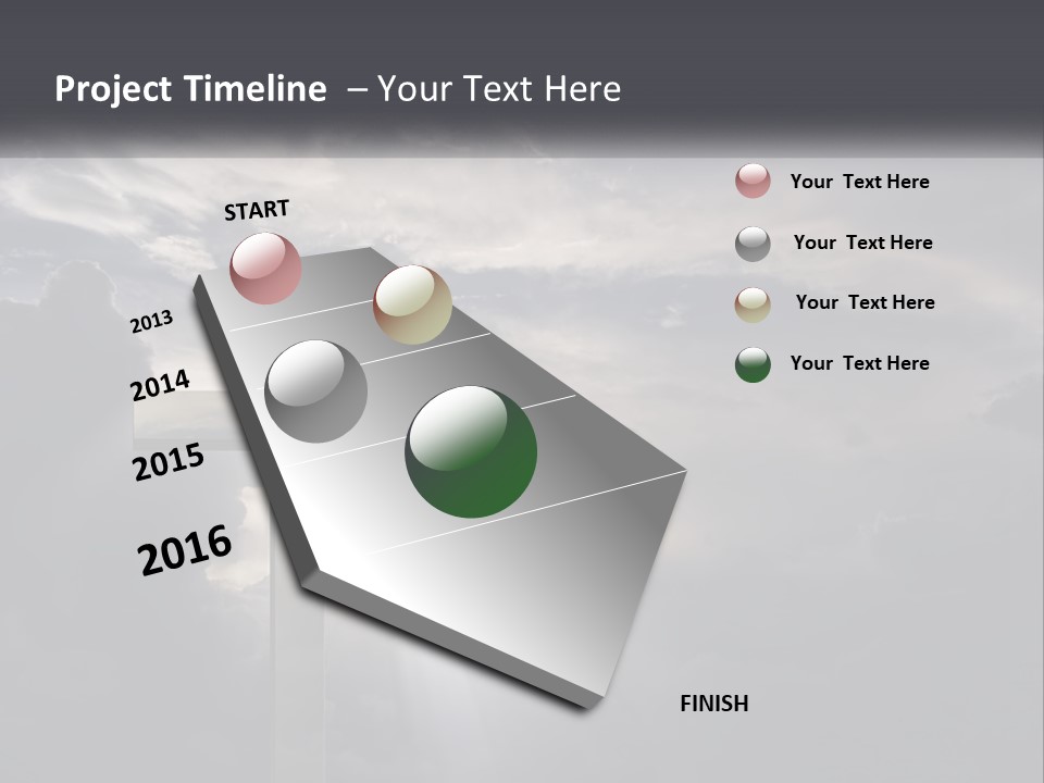 A Cross On A Cloudy Day With The Sun Shining Through The Clouds PowerPoint Template