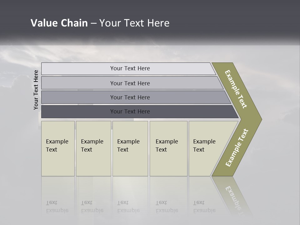 A Cross On A Cloudy Day With The Sun Shining Through The Clouds PowerPoint Template