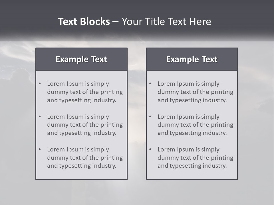 A Cross On A Cloudy Day With The Sun Shining Through The Clouds PowerPoint Template