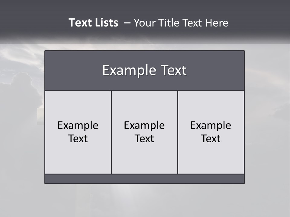 A Cross On A Cloudy Day With The Sun Shining Through The Clouds PowerPoint Template