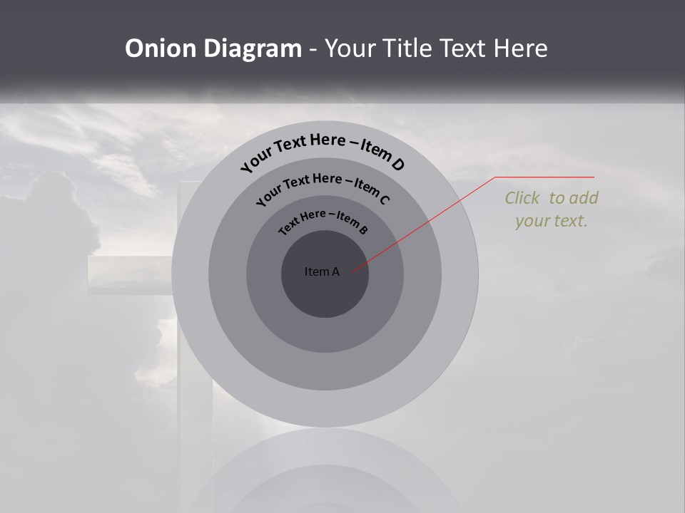 A Cross On A Cloudy Day With The Sun Shining Through The Clouds PowerPoint Template