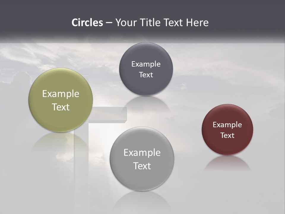 A Cross On A Cloudy Day With The Sun Shining Through The Clouds PowerPoint Template