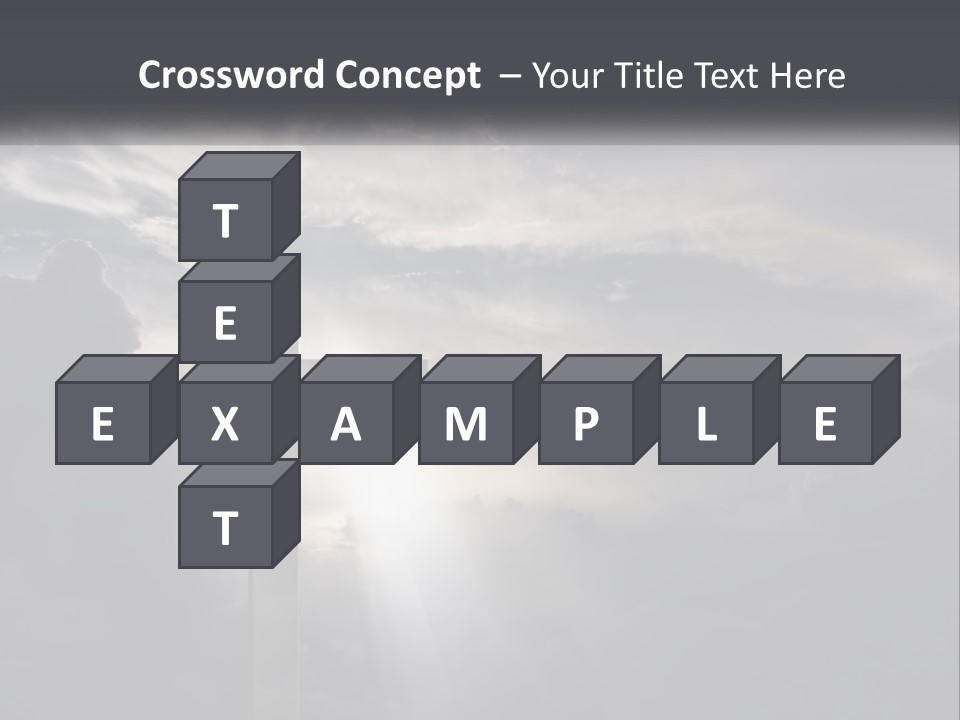 A Cross On A Cloudy Day With The Sun Shining Through The Clouds PowerPoint Template
