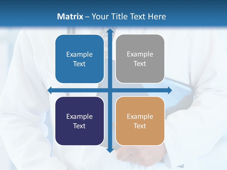 A Doctor Holding A Folder With A Stethoscope On It PowerPoint Template