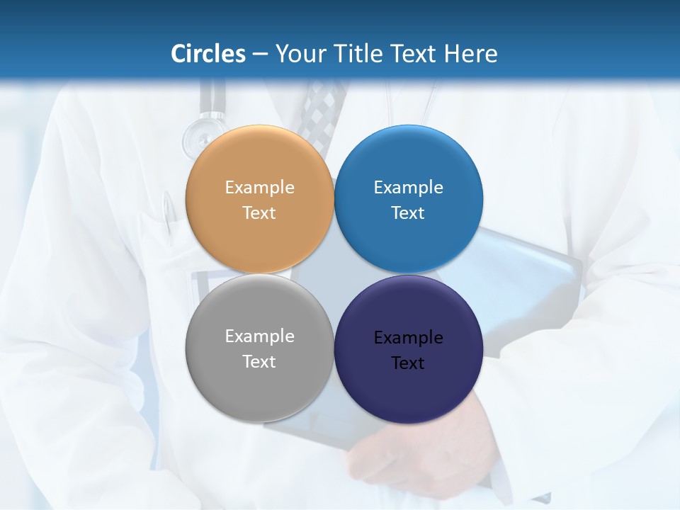 A Doctor Holding A Folder With A Stethoscope On It PowerPoint Template