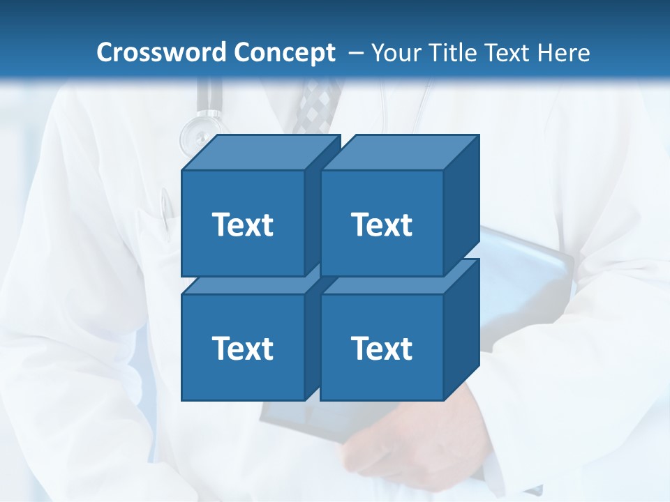 A Doctor Holding A Folder With A Stethoscope On It PowerPoint Template