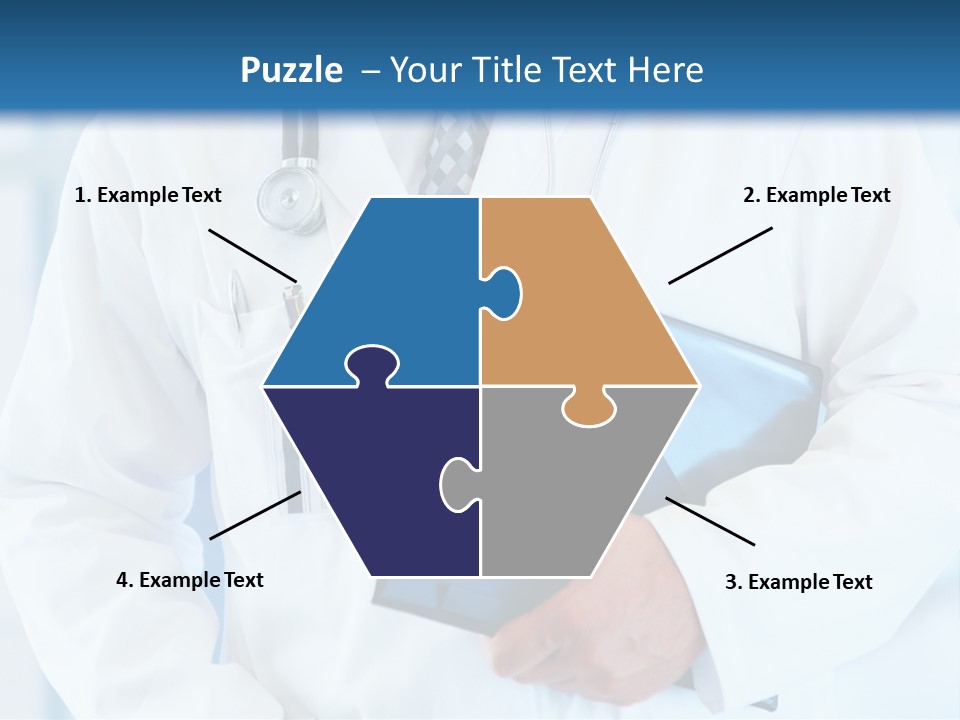 A Doctor Holding A Folder With A Stethoscope On It PowerPoint Template