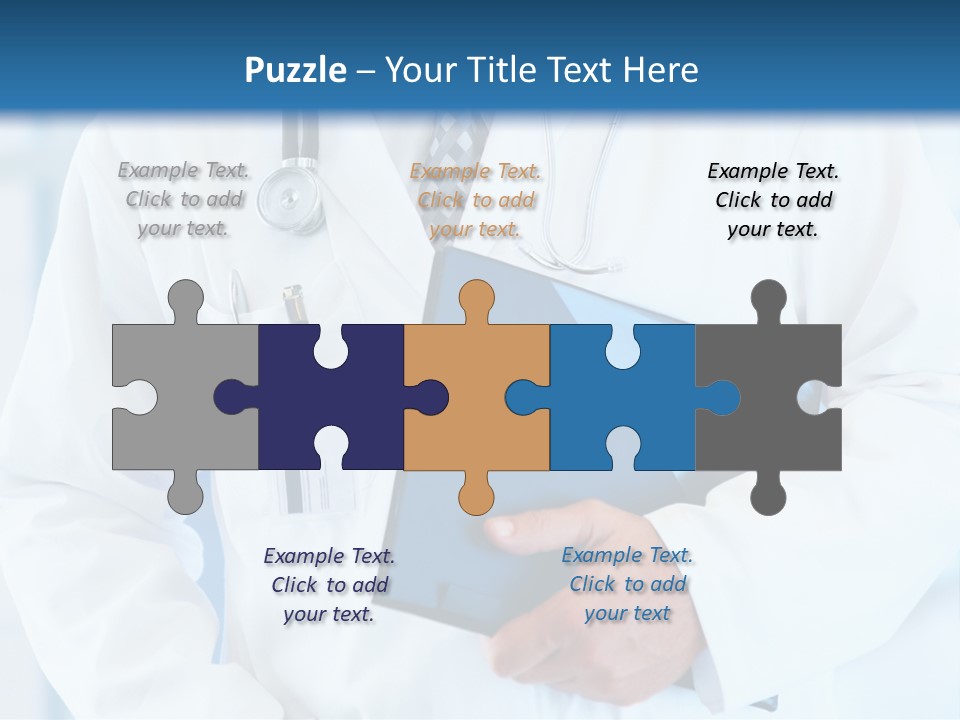 A Doctor Holding A Folder With A Stethoscope On It PowerPoint Template