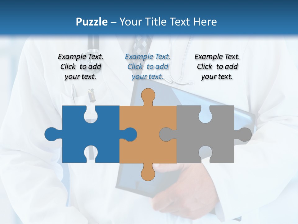 A Doctor Holding A Folder With A Stethoscope On It PowerPoint Template