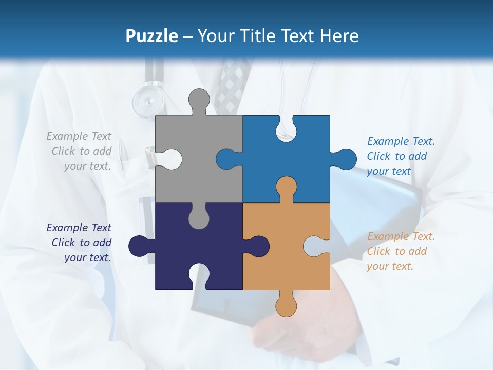 A Doctor Holding A Folder With A Stethoscope On It PowerPoint Template