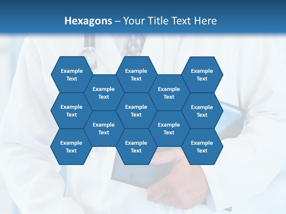 A Doctor Holding A Folder With A Stethoscope On It PowerPoint Template