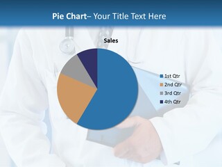 A Doctor Holding A Folder With A Stethoscope On It PowerPoint Template