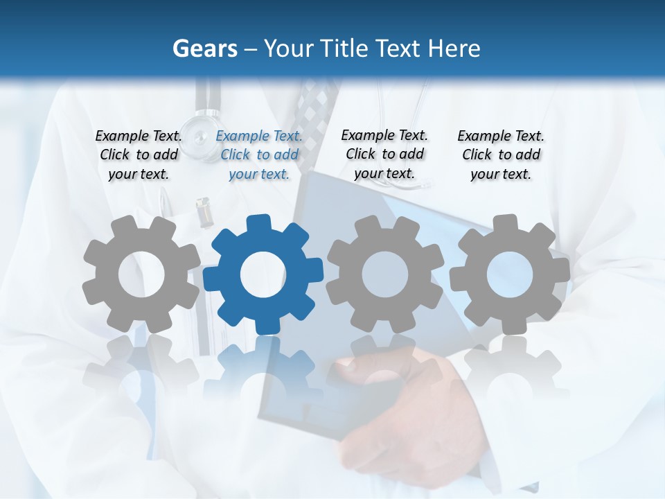 A Doctor Holding A Folder With A Stethoscope On It PowerPoint Template