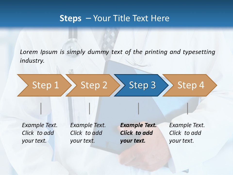 A Doctor Holding A Folder With A Stethoscope On It PowerPoint Template