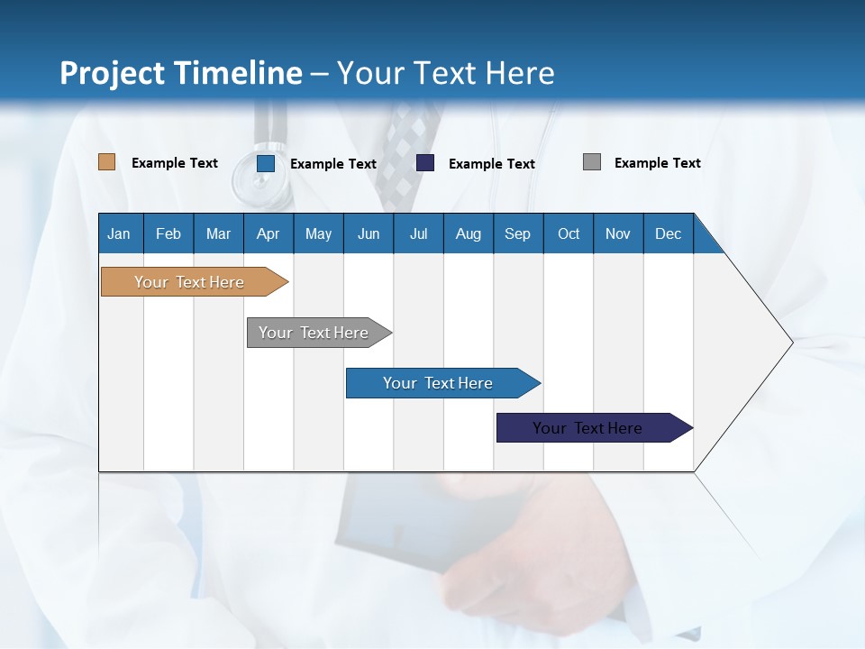 A Doctor Holding A Folder With A Stethoscope On It PowerPoint Template