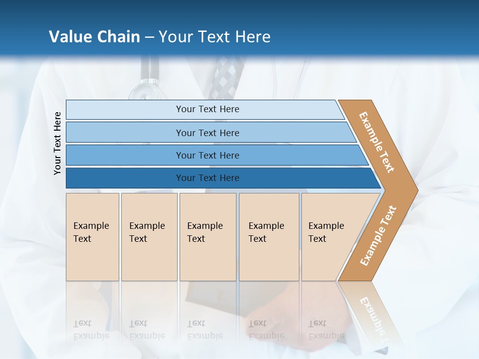 A Doctor Holding A Folder With A Stethoscope On It PowerPoint Template