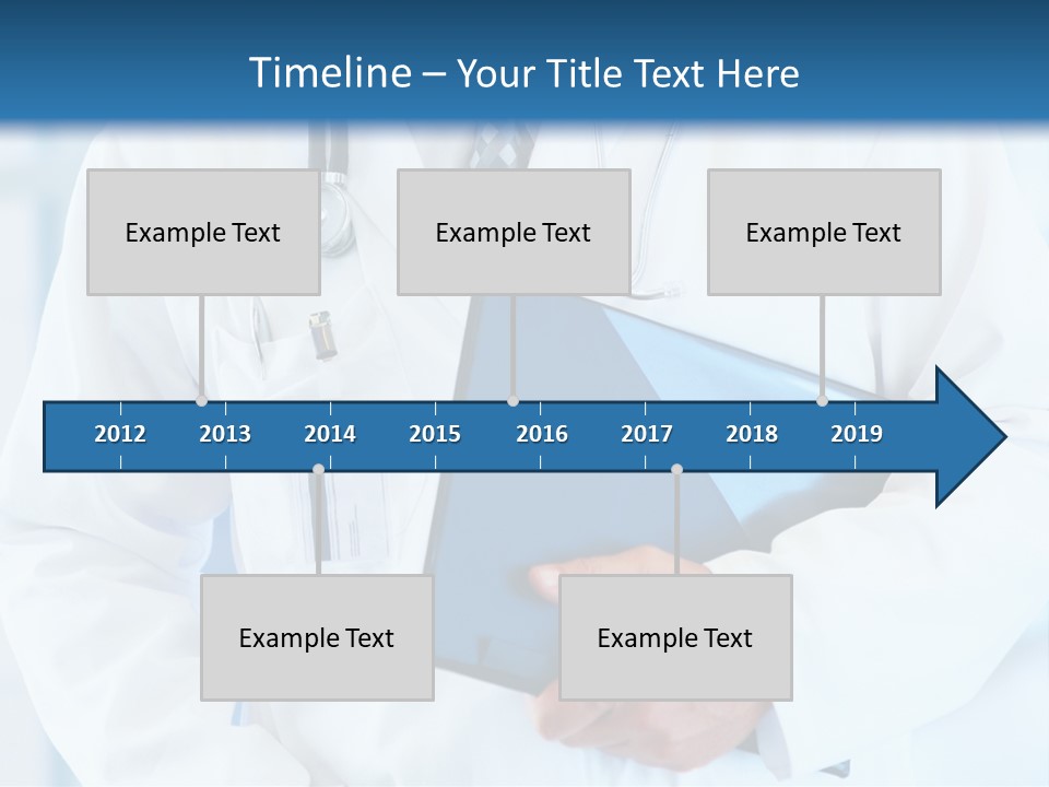 A Doctor Holding A Folder With A Stethoscope On It PowerPoint Template
