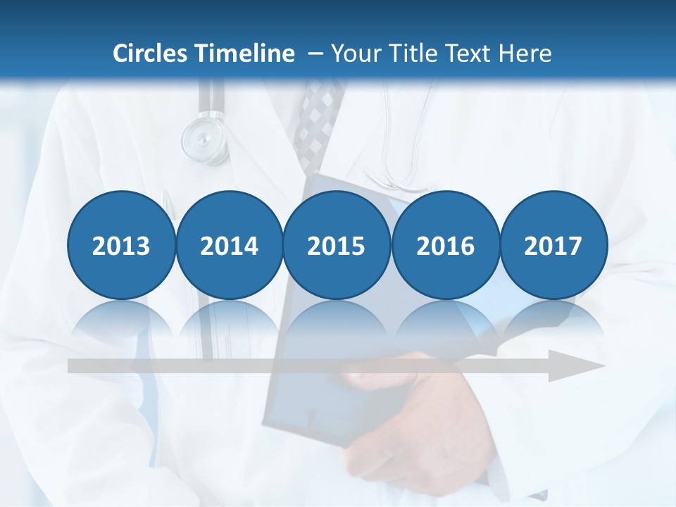 A Doctor Holding A Folder With A Stethoscope On It PowerPoint Template