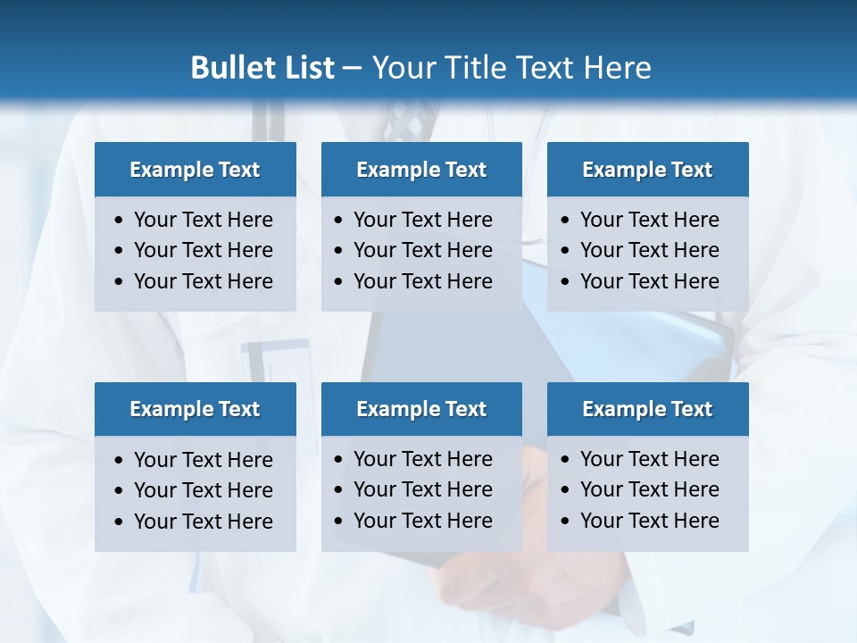 A Doctor Holding A Folder With A Stethoscope On It PowerPoint Template