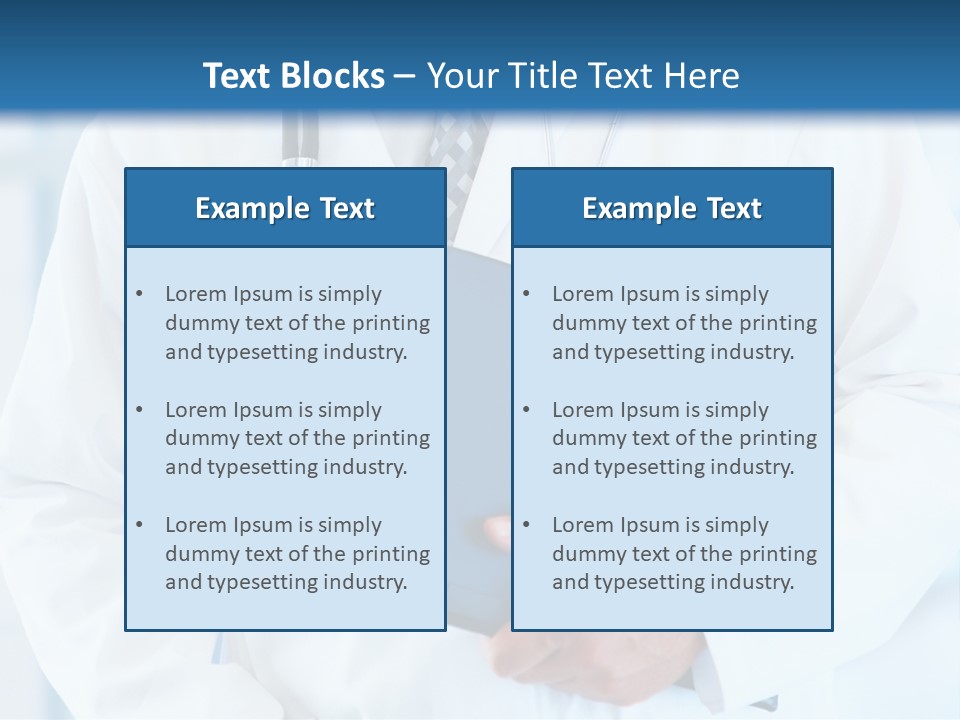 A Doctor Holding A Folder With A Stethoscope On It PowerPoint Template