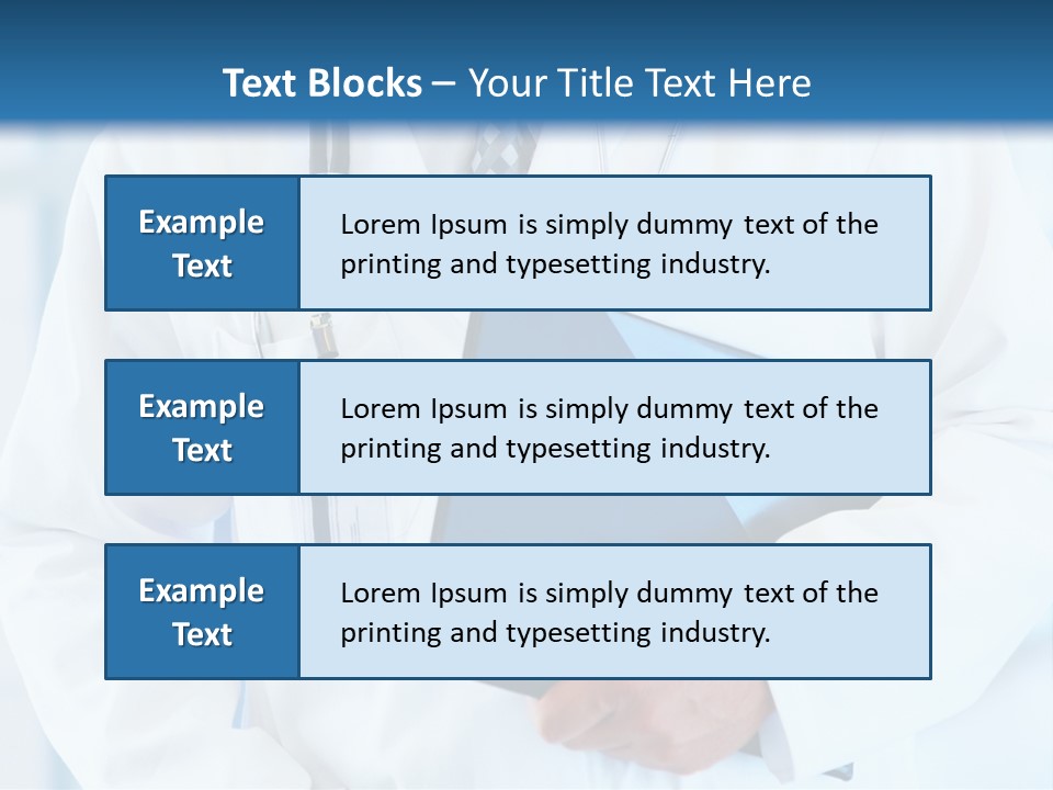 A Doctor Holding A Folder With A Stethoscope On It PowerPoint Template