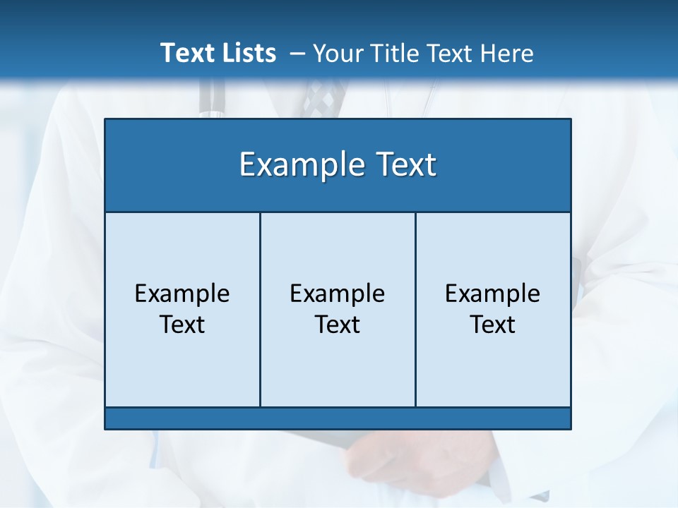 A Doctor Holding A Folder With A Stethoscope On It PowerPoint Template