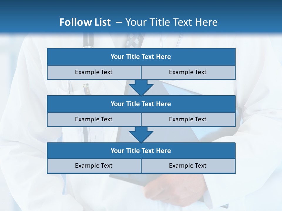 A Doctor Holding A Folder With A Stethoscope On It PowerPoint Template