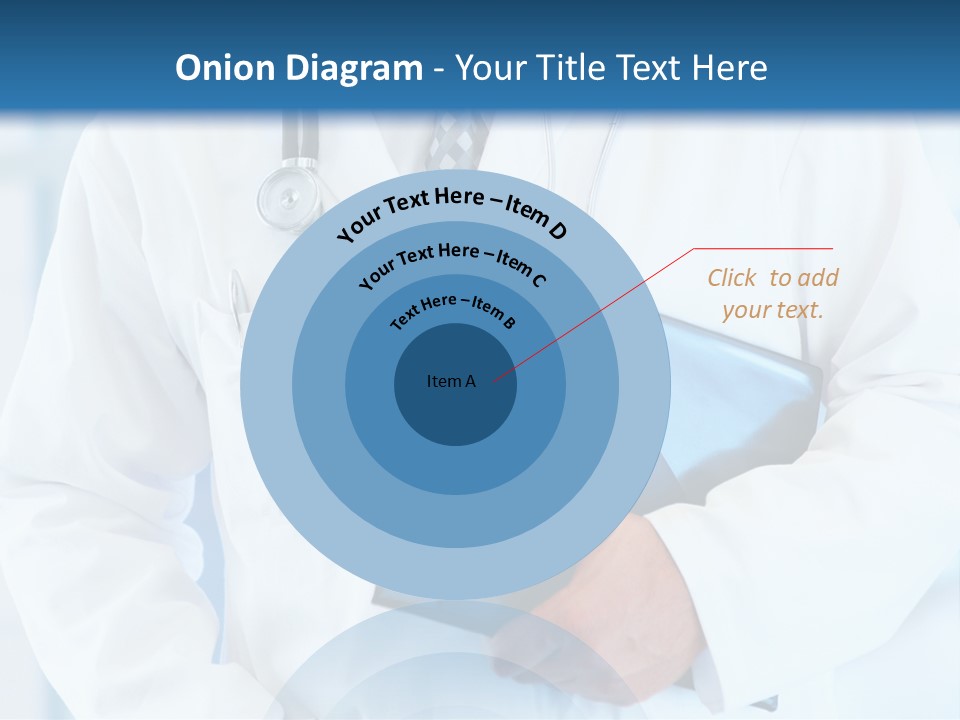 A Doctor Holding A Folder With A Stethoscope On It PowerPoint Template