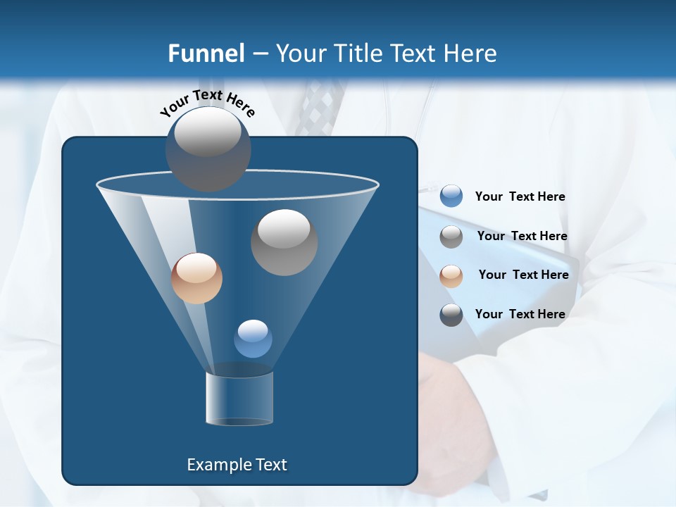A Doctor Holding A Folder With A Stethoscope On It PowerPoint Template