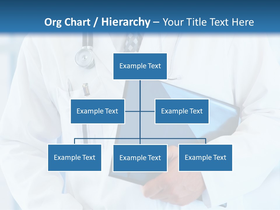 A Doctor Holding A Folder With A Stethoscope On It PowerPoint Template