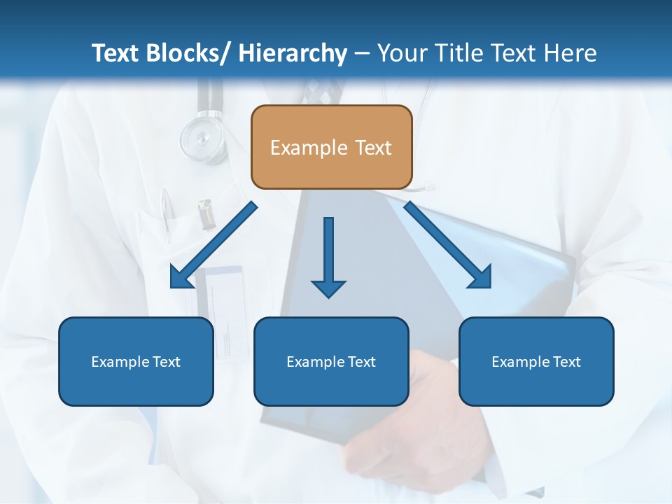 A Doctor Holding A Folder With A Stethoscope On It PowerPoint Template