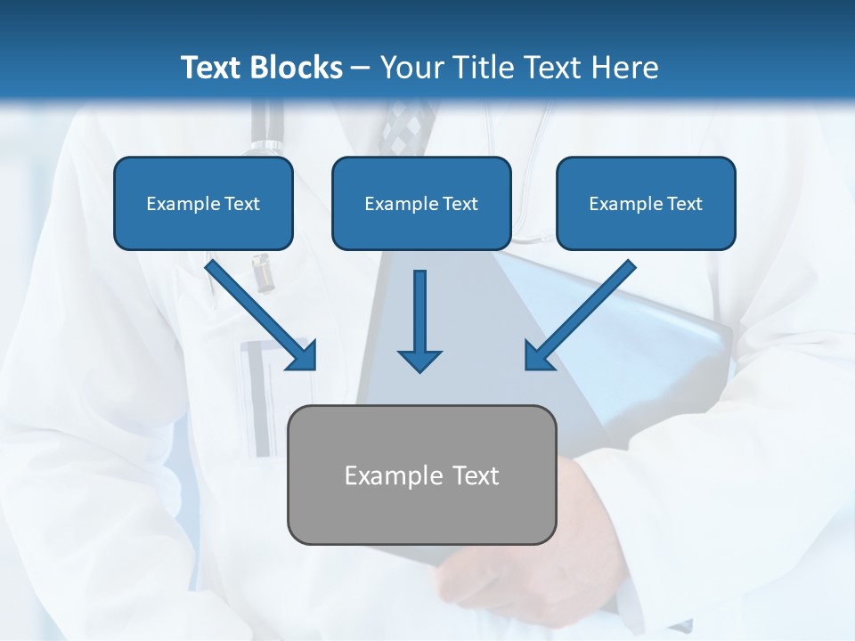 A Doctor Holding A Folder With A Stethoscope On It PowerPoint Template