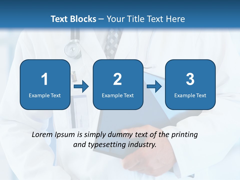 A Doctor Holding A Folder With A Stethoscope On It PowerPoint Template