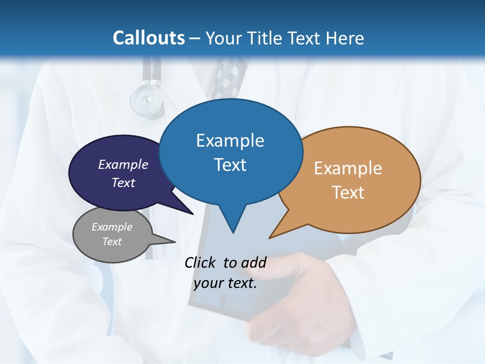A Doctor Holding A Folder With A Stethoscope On It PowerPoint Template